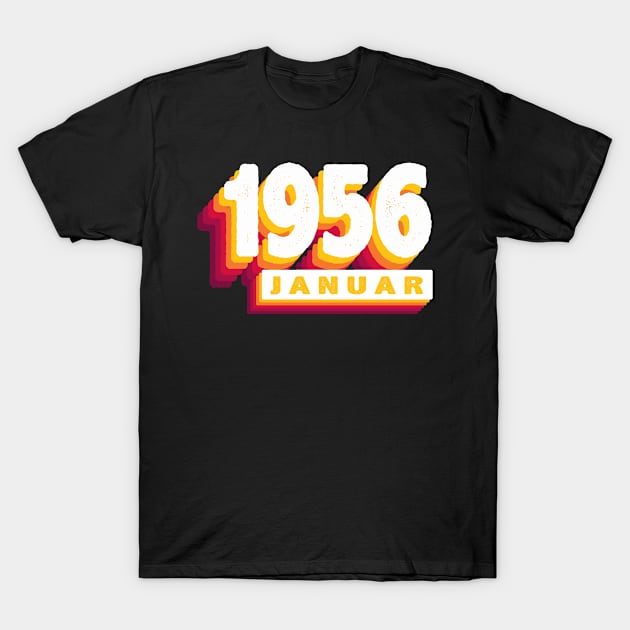 Januar 1956 0 68 Jahren Mann Frau Geburtstag T-Shirt by Shirtseller0703